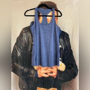 Luluemon Cool Racerback Tank Top Heathered Purple Size ?